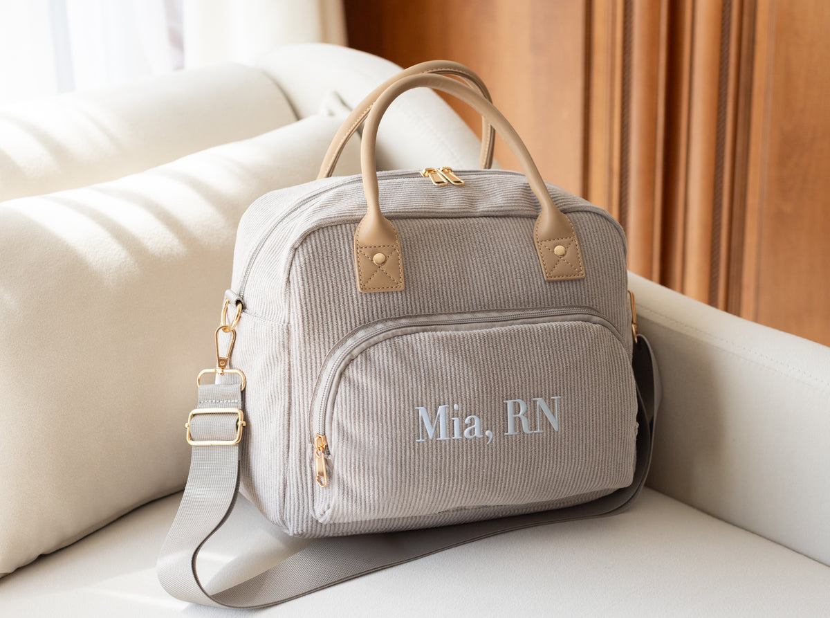 Luxe Corduroy Lunch Cooler Tote