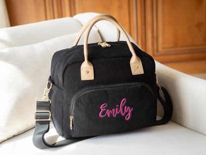 Luxe Corduroy Lunch Cooler Tote