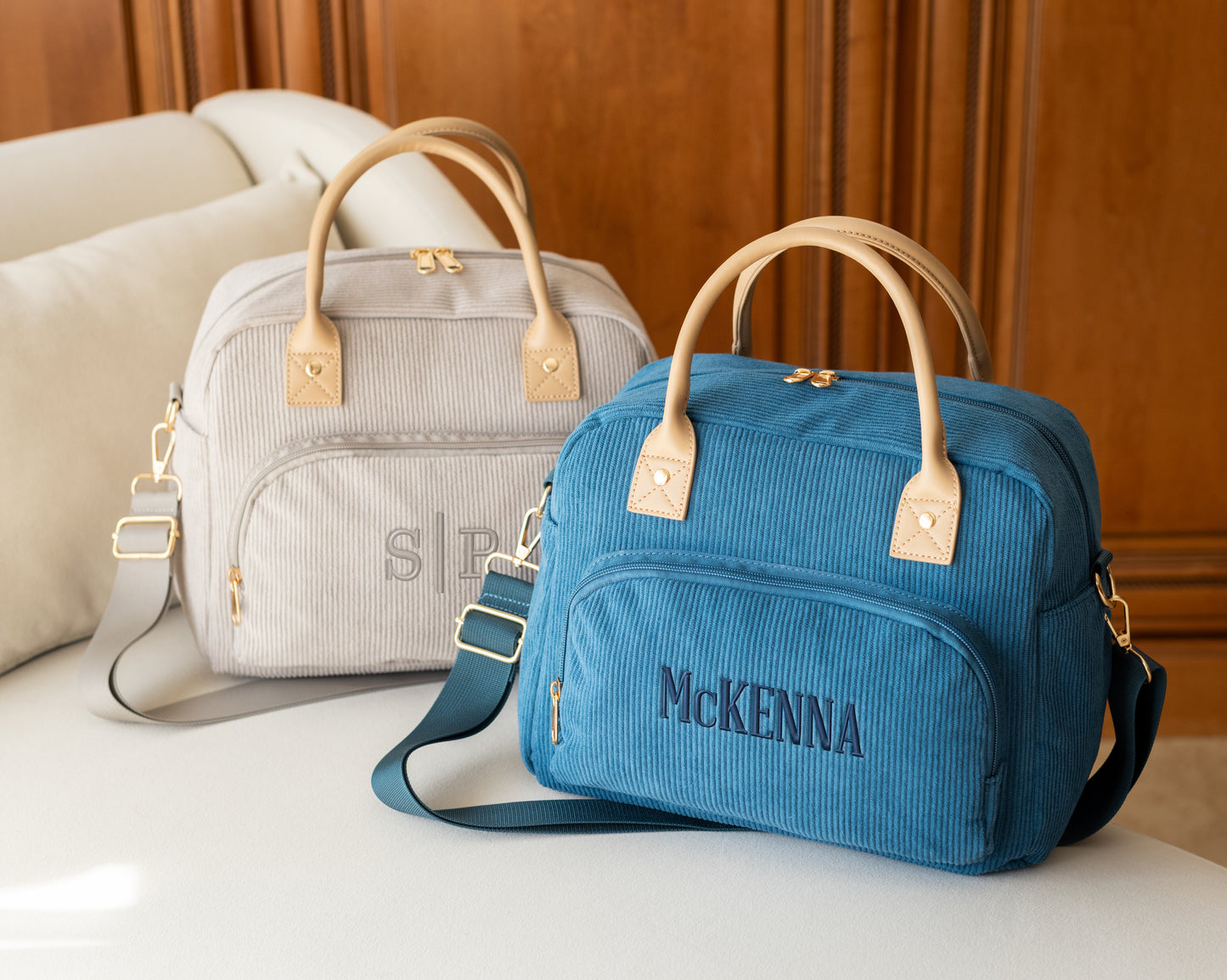 Luxe Corduroy Lunch Cooler Tote