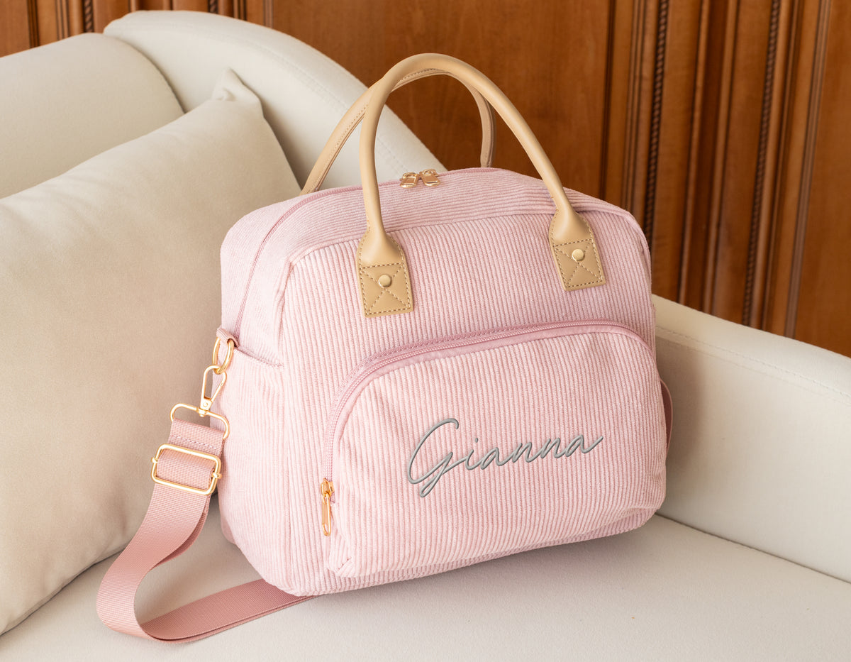 Luxe Corduroy Lunch Cooler Tote