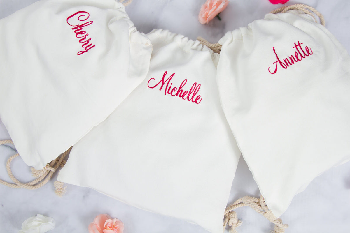 The Flamingo Drawstring Backpack — personalized flamingo drawstring backpack