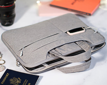 The Coffee Shop Laptop Sleeve — personalized laptop sleeve with pockets