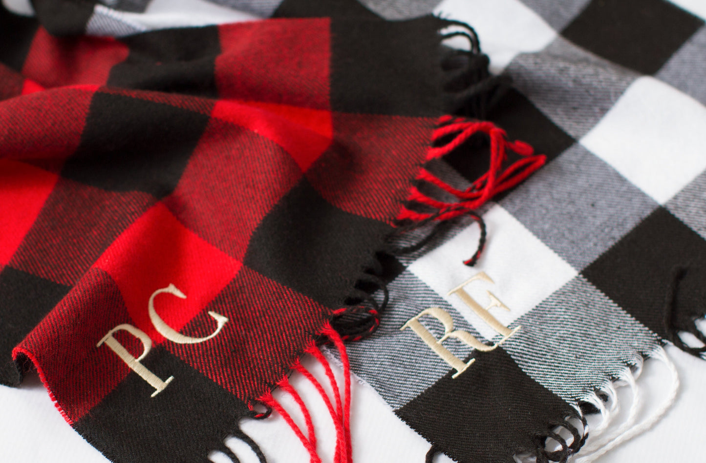 The Bonfire Plaid Scarf — personalized plaid scarf