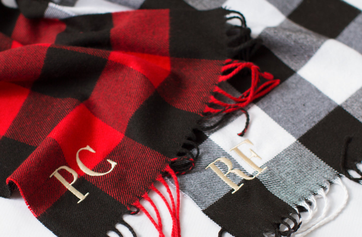 The Bonfire Plaid Scarf — personalized plaid scarf