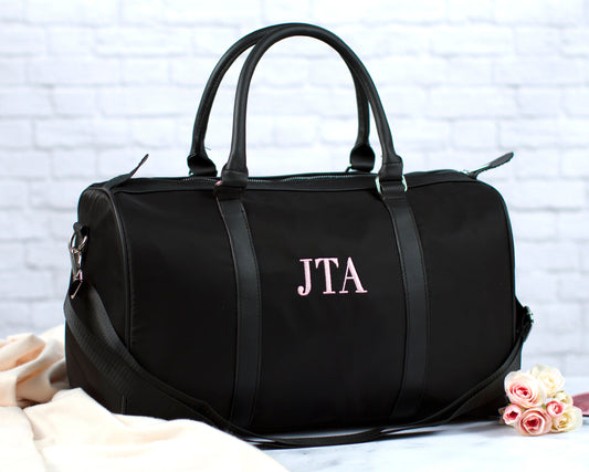 The Girls' Trip Nylon Duffle — personalized black nylon duffle