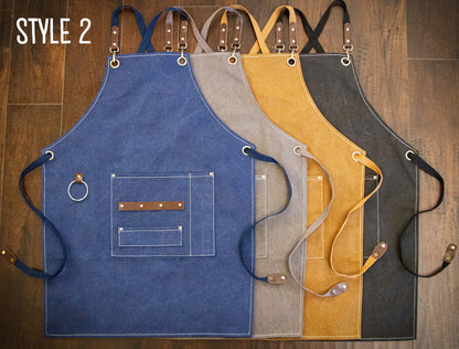 The Line Cook Cotton Apron — personalized cotton canvas apron