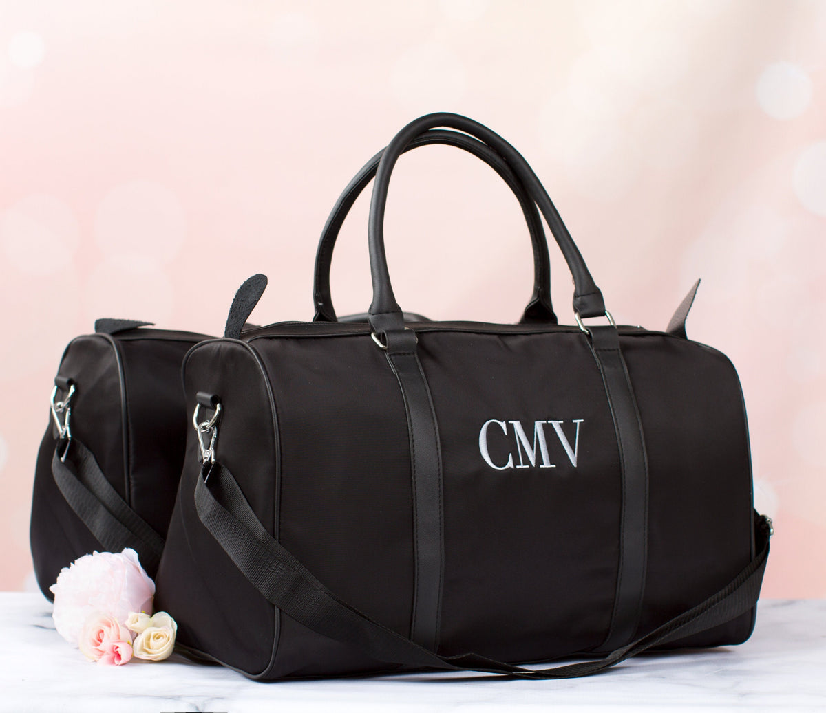 The Girls' Trip Nylon Duffle — personalized black nylon duffle