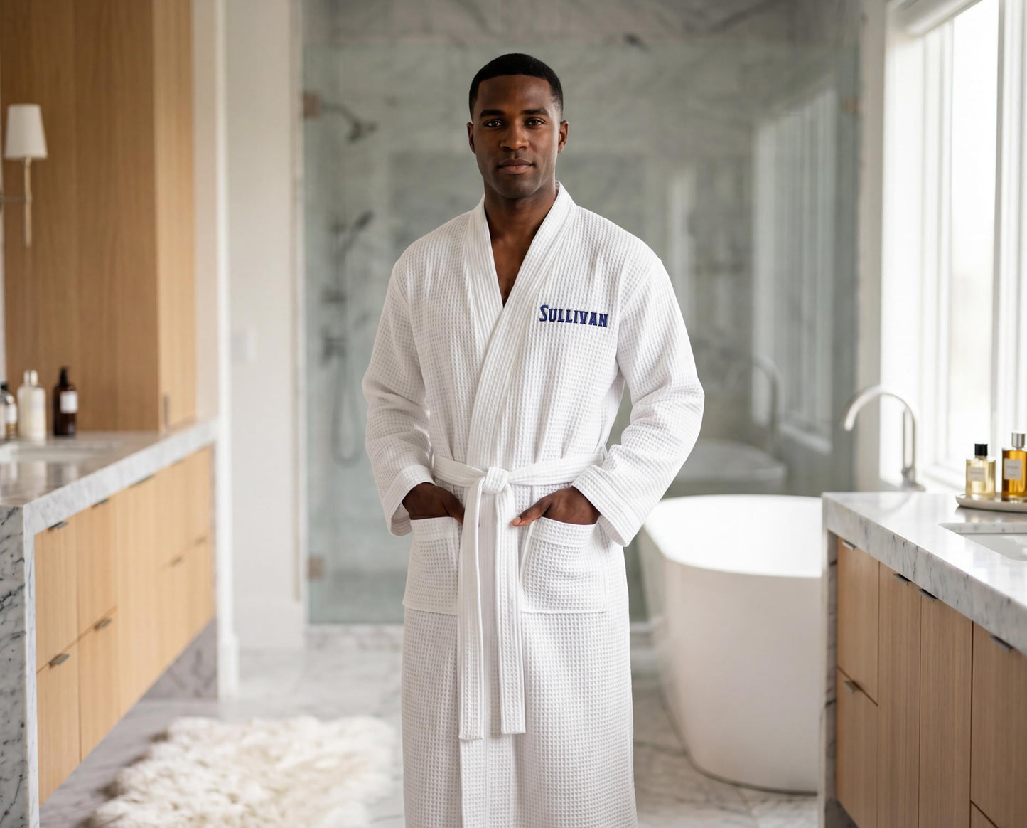 His and Hers Personalized Waffle Robe Gift Set
