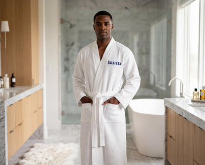 His and Hers Personalized Waffle Robe Gift Set
