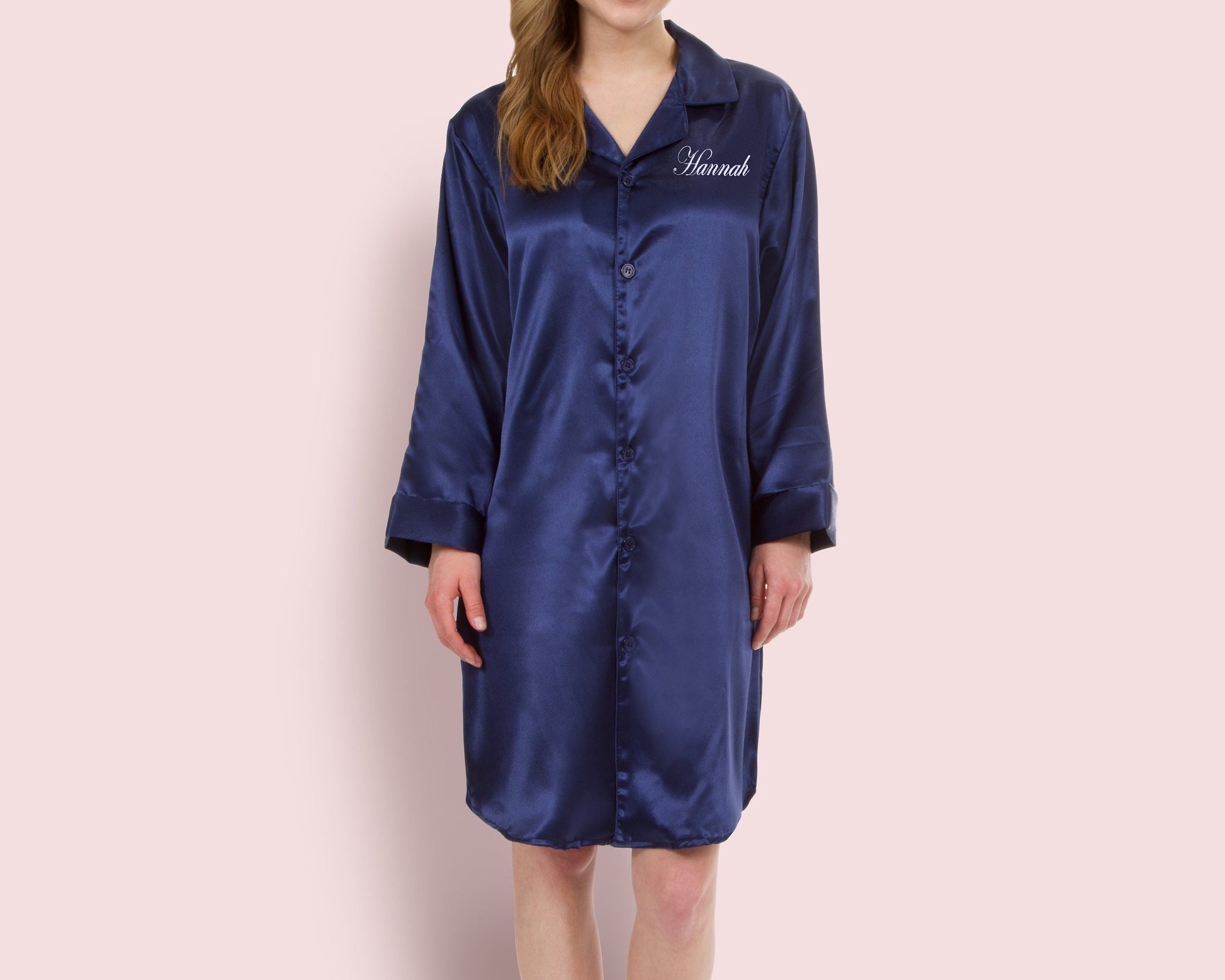 The Sleep-In Satin Nightshirt — personalized satin nightshirt