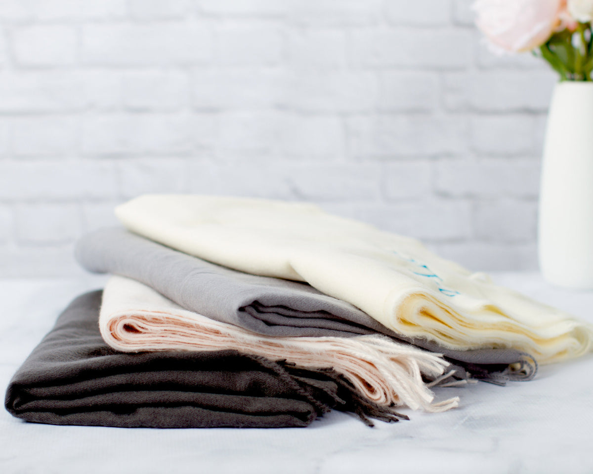 The First Frost Plush Pashmina Scarf — personalized plush pashmina scarf