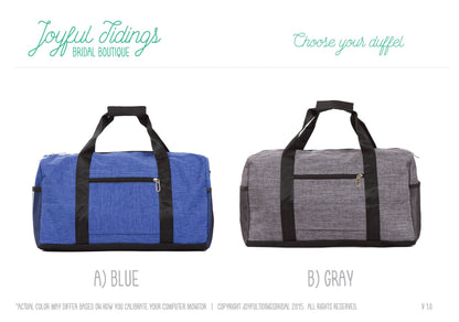 The Jetsetter Heathered Travel Duffle — personalized heathered travel duffle