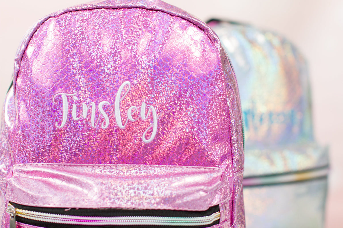 The Show-and-Tell Glitter Mini Backpack — personalized glitter mini backpack