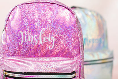 The Show-and-Tell Glitter Mini Backpack — personalized glitter mini backpack