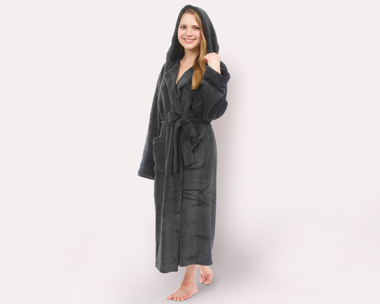 The Homebody Hooded Fleece Robe — personalized hooded fleece robe