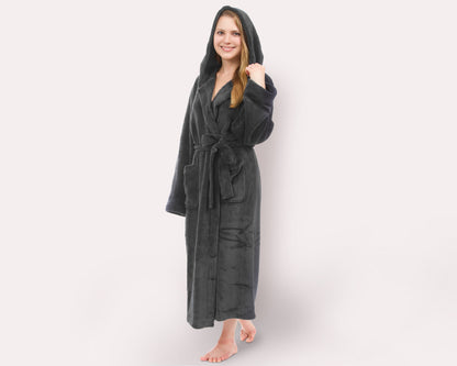 The Homebody Hooded Fleece Robe — personalized hooded fleece robe