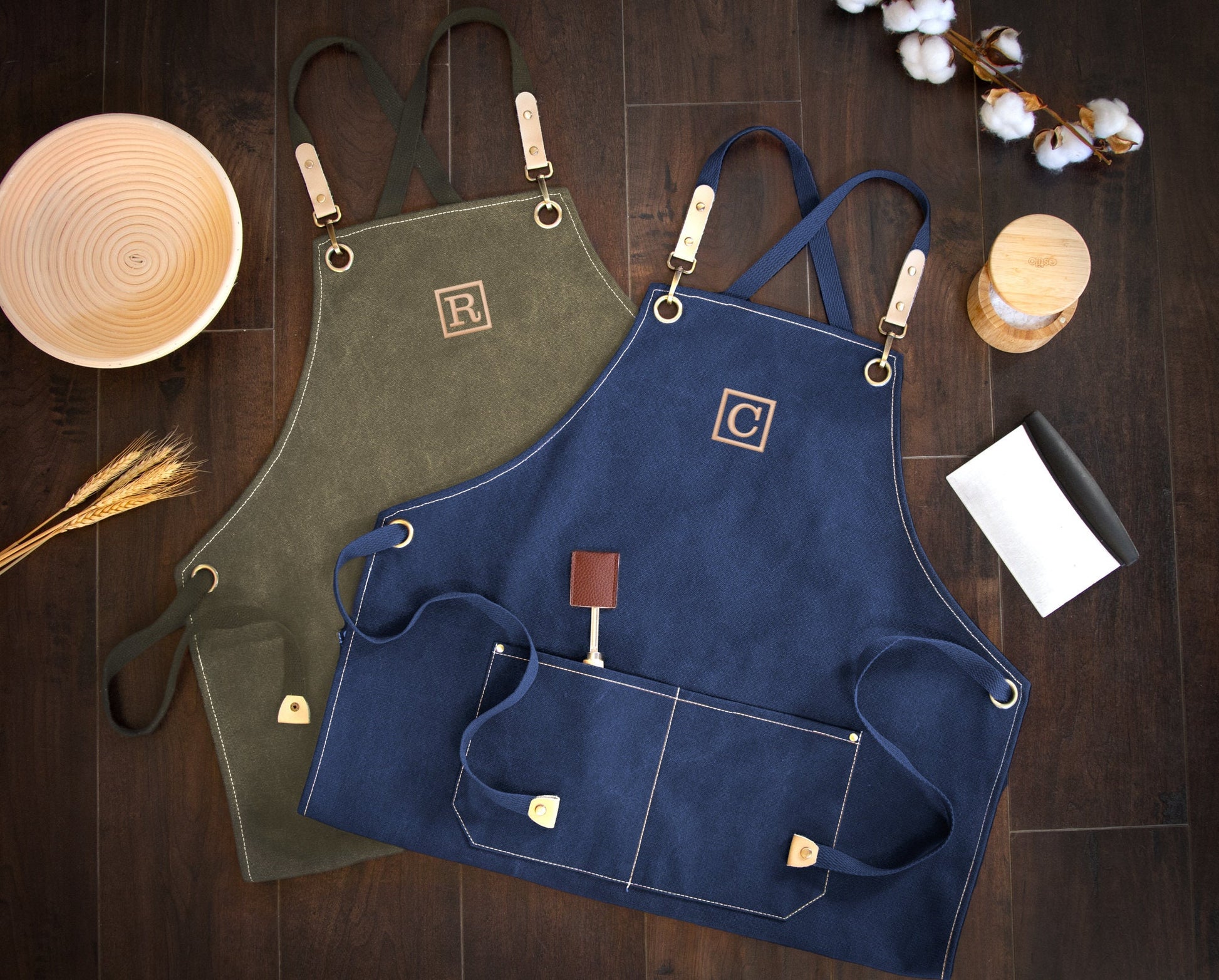 The Line Cook Cotton Apron — personalized cotton canvas apron