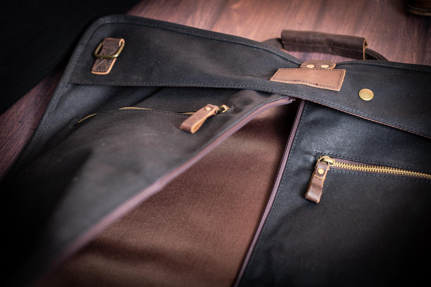 The Globetrotter Garment Bag Duffle Set — personalized waxed canvas garment bag duffle set