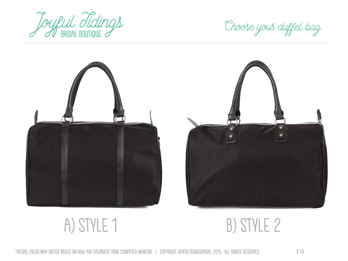 The Girls' Trip Nylon Duffle — personalized black nylon duffle