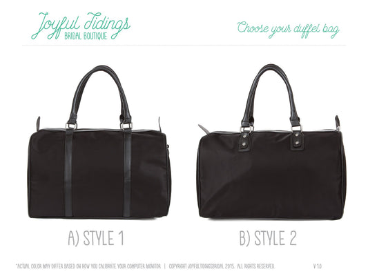 The Girls' Trip Nylon Duffle — personalized black nylon duffle