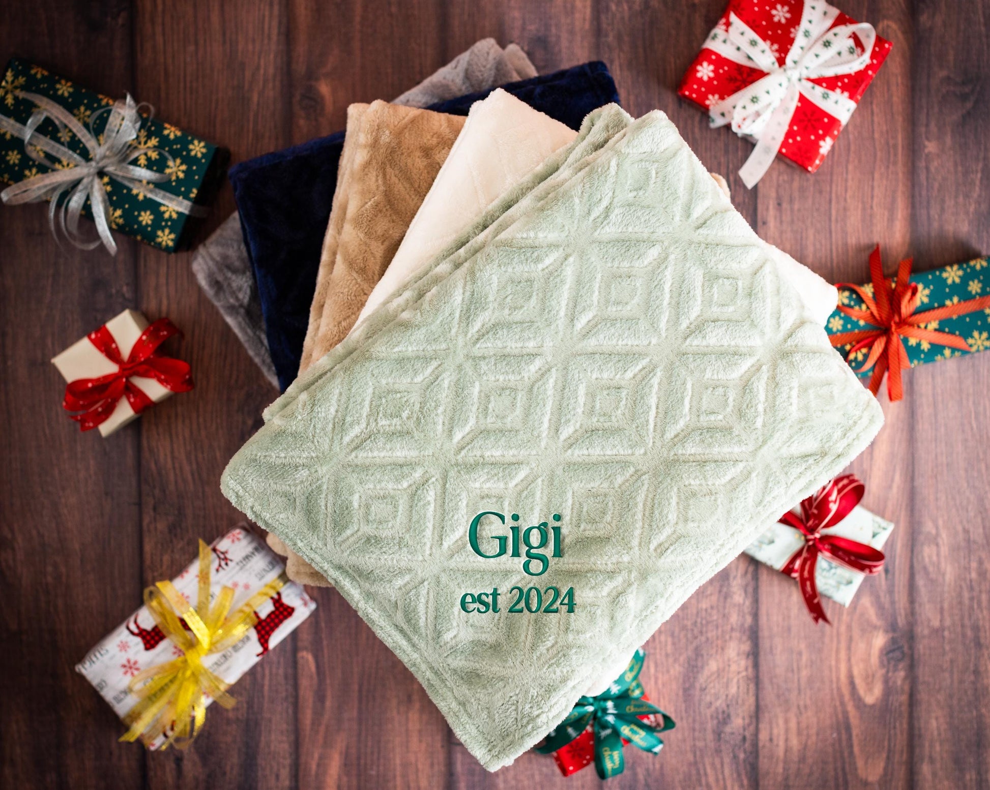 The Fireside Fleece Throw — personalized fleece throw blanket
