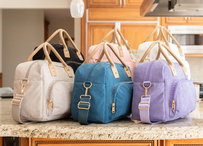 Luxe Corduroy Lunch Cooler Tote