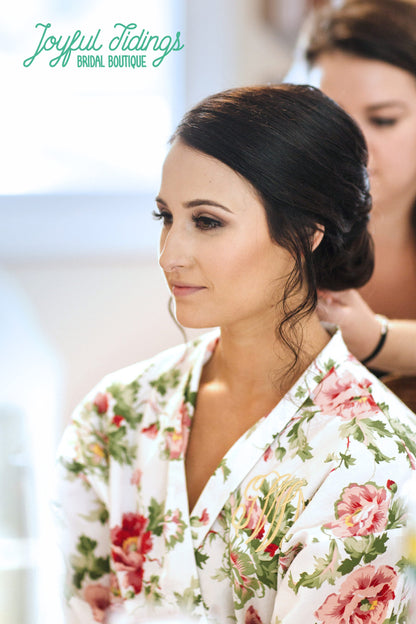 Floral Print Pure Cotton Bridesmaid Robes