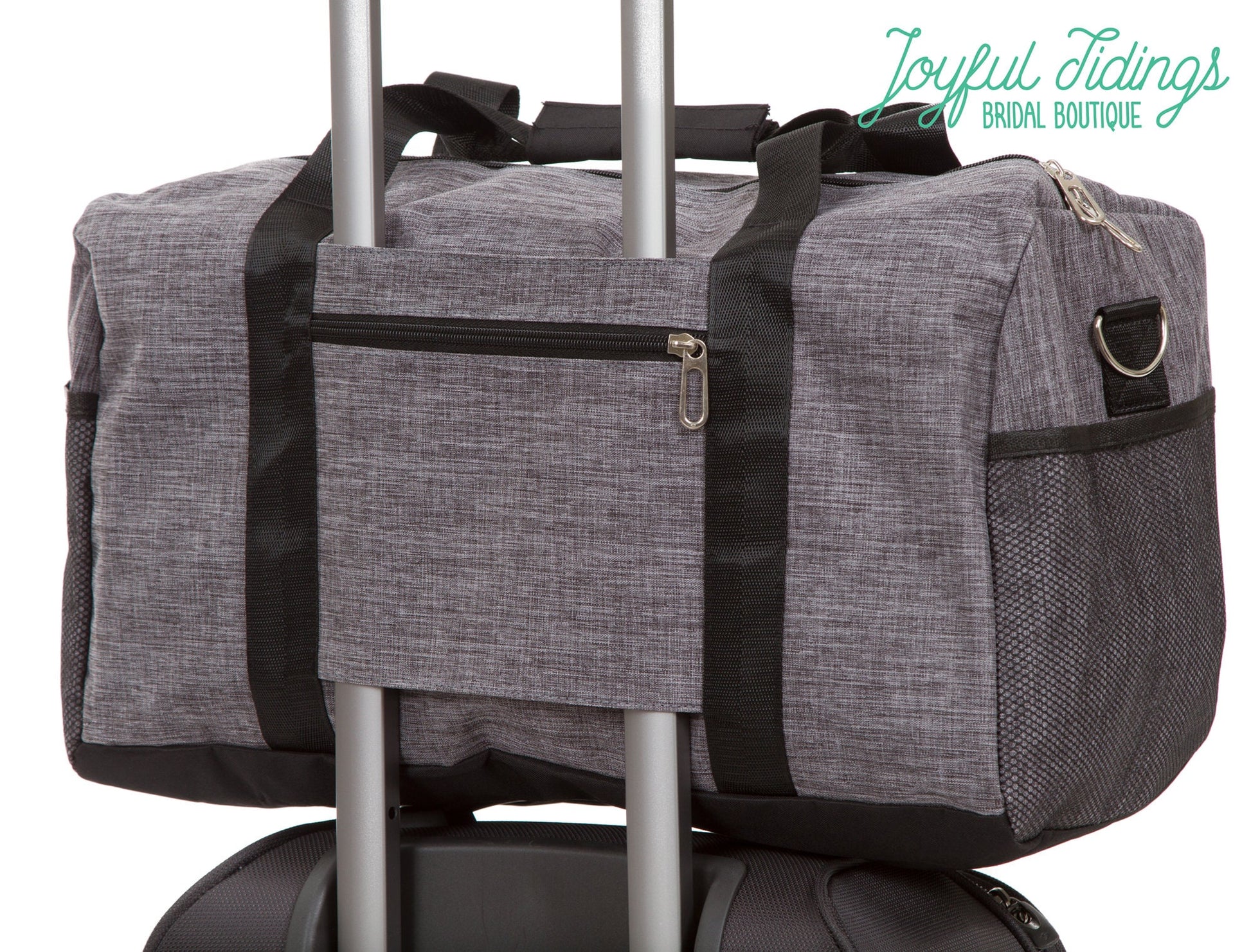 The Jetsetter Heathered Travel Duffle — personalized heathered travel duffle