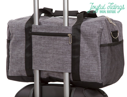 The Jetsetter Heathered Travel Duffle — personalized heathered travel duffle
