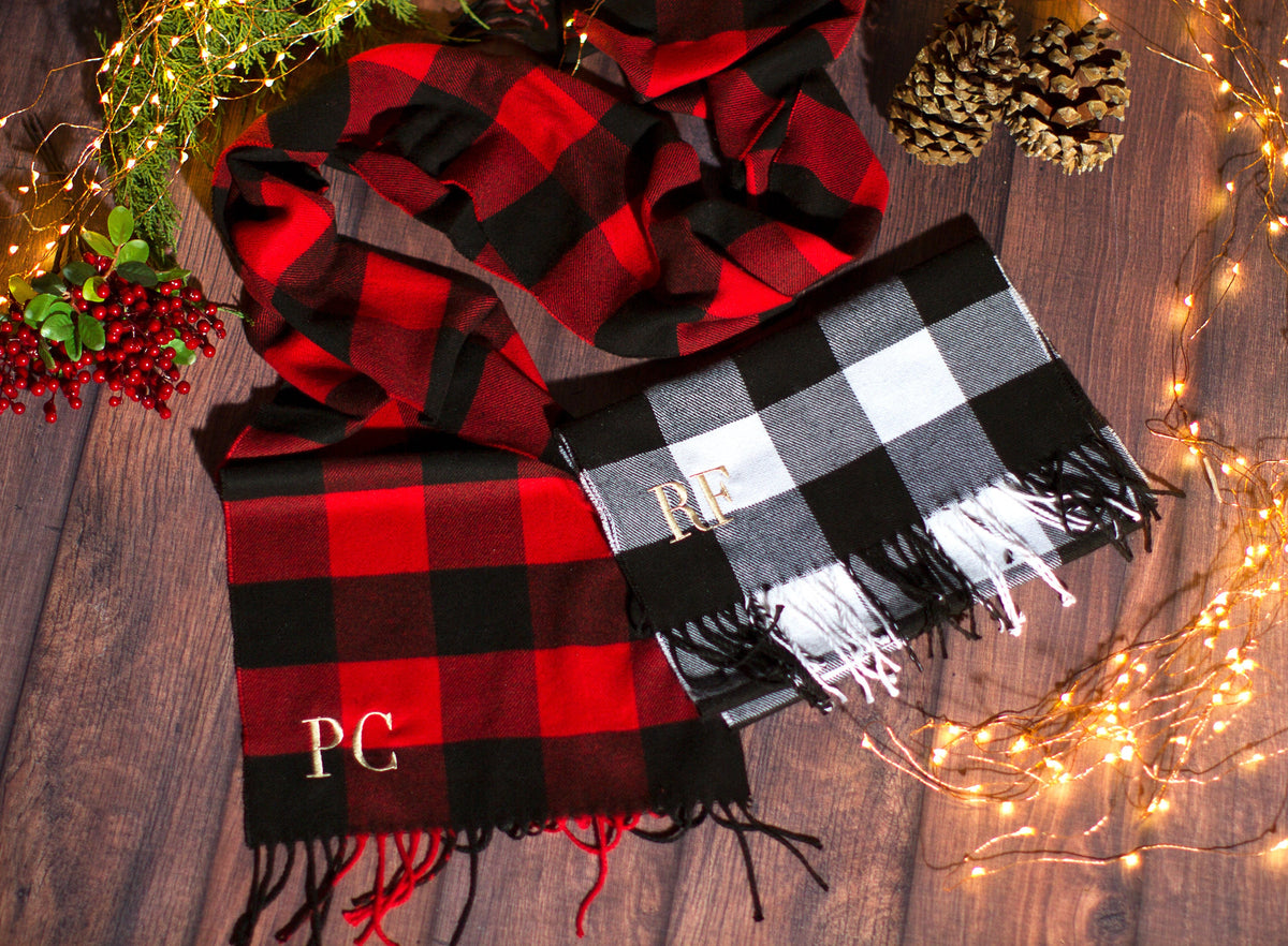 The Bonfire Plaid Scarf — personalized plaid scarf