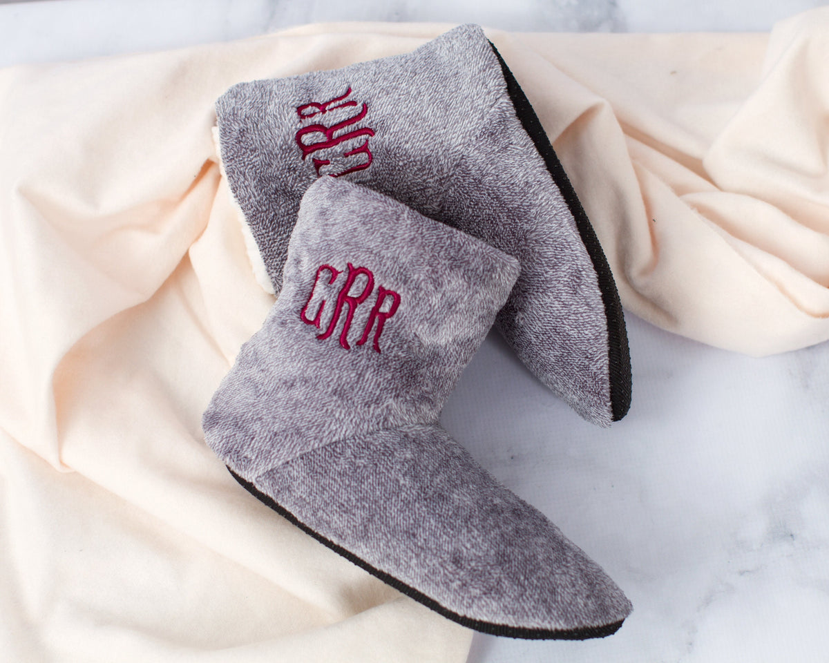 The Snowed-In Sherpa Bootie Slipper — personalized women's bootie slippers