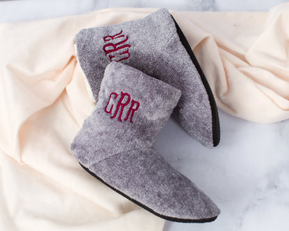 The Snowed-In Sherpa Bootie Slipper — personalized women's bootie slippers