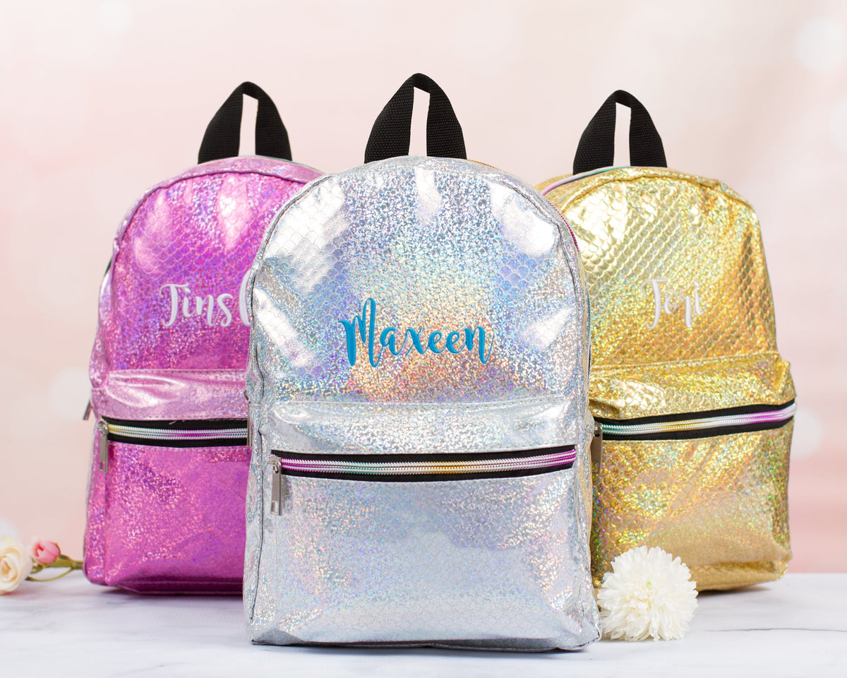 The Show-and-Tell Glitter Mini Backpack — personalized glitter mini backpack