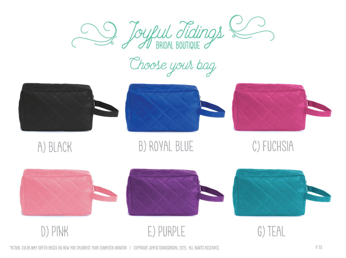 The Touch-Up Quilted Makeup Bag — personalized quilted makeup pouch