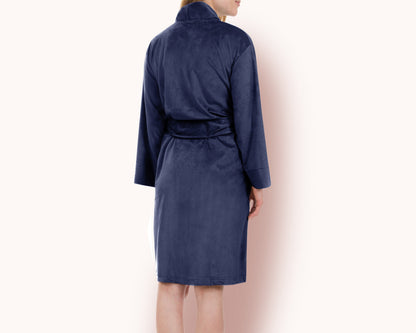 The Cocoa Velvet Fleece Robe — personalized velvet fleece robe