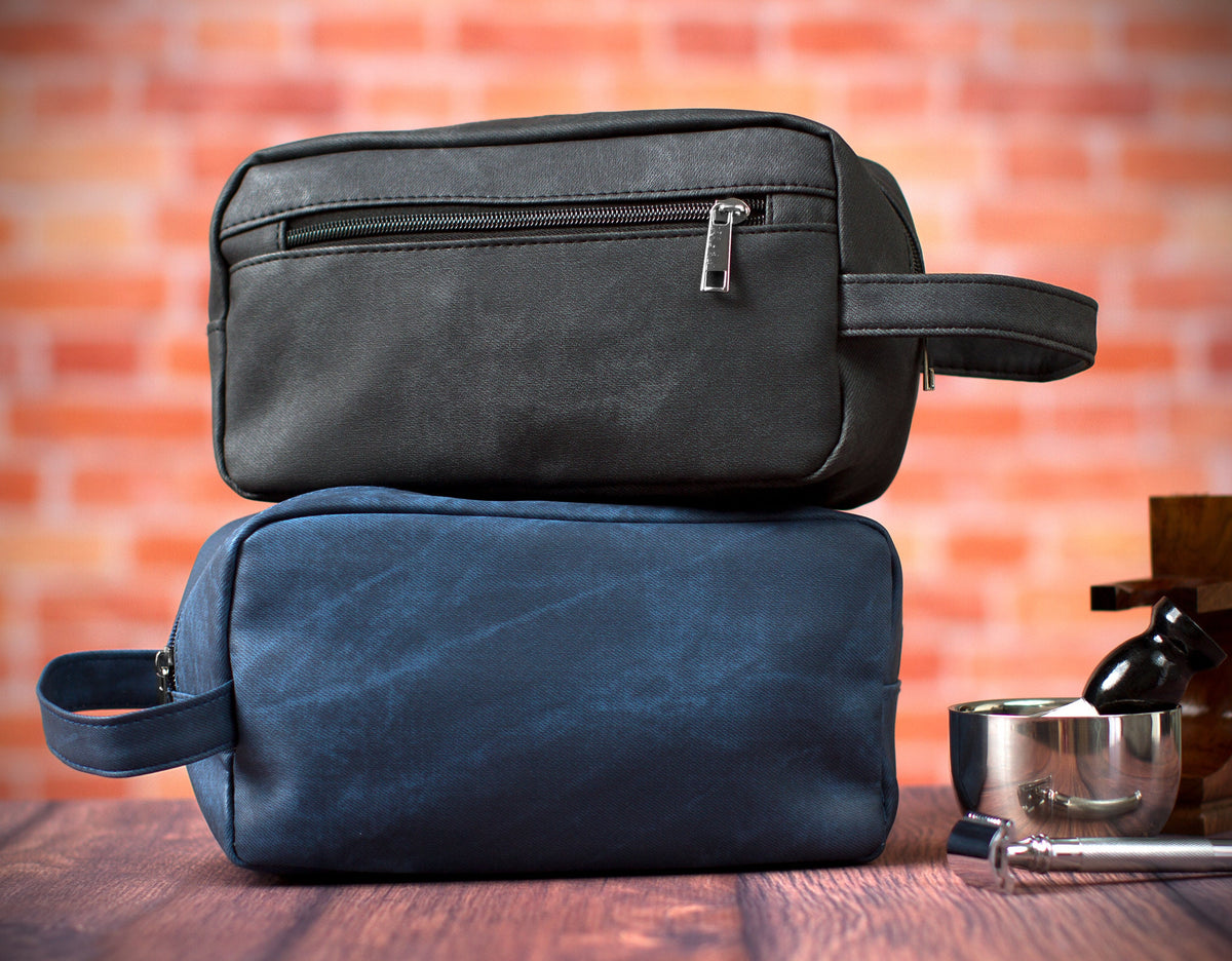 The Roadhouse Faux-Leather Dopp Kit — personalized faux-leather dopp kit
