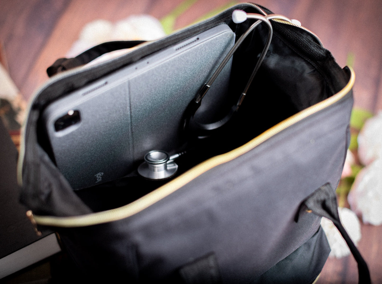 The Night Shift Structured Backpack — personalized nurse backpack