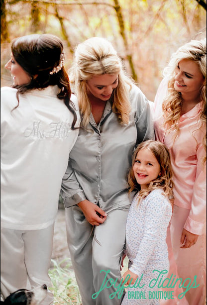 Satin Long Sleeve Pajama Set