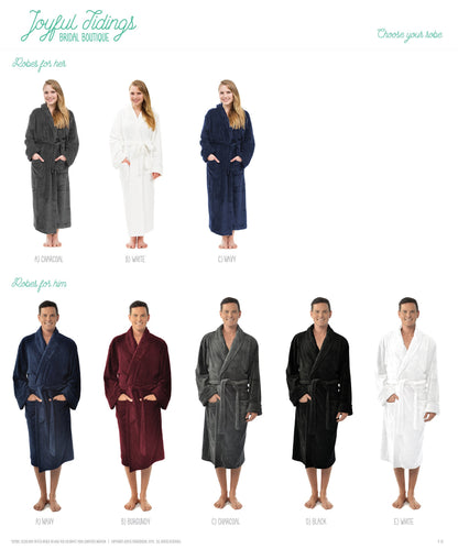 His and Hers Personalized Fleece Robe Gift Set