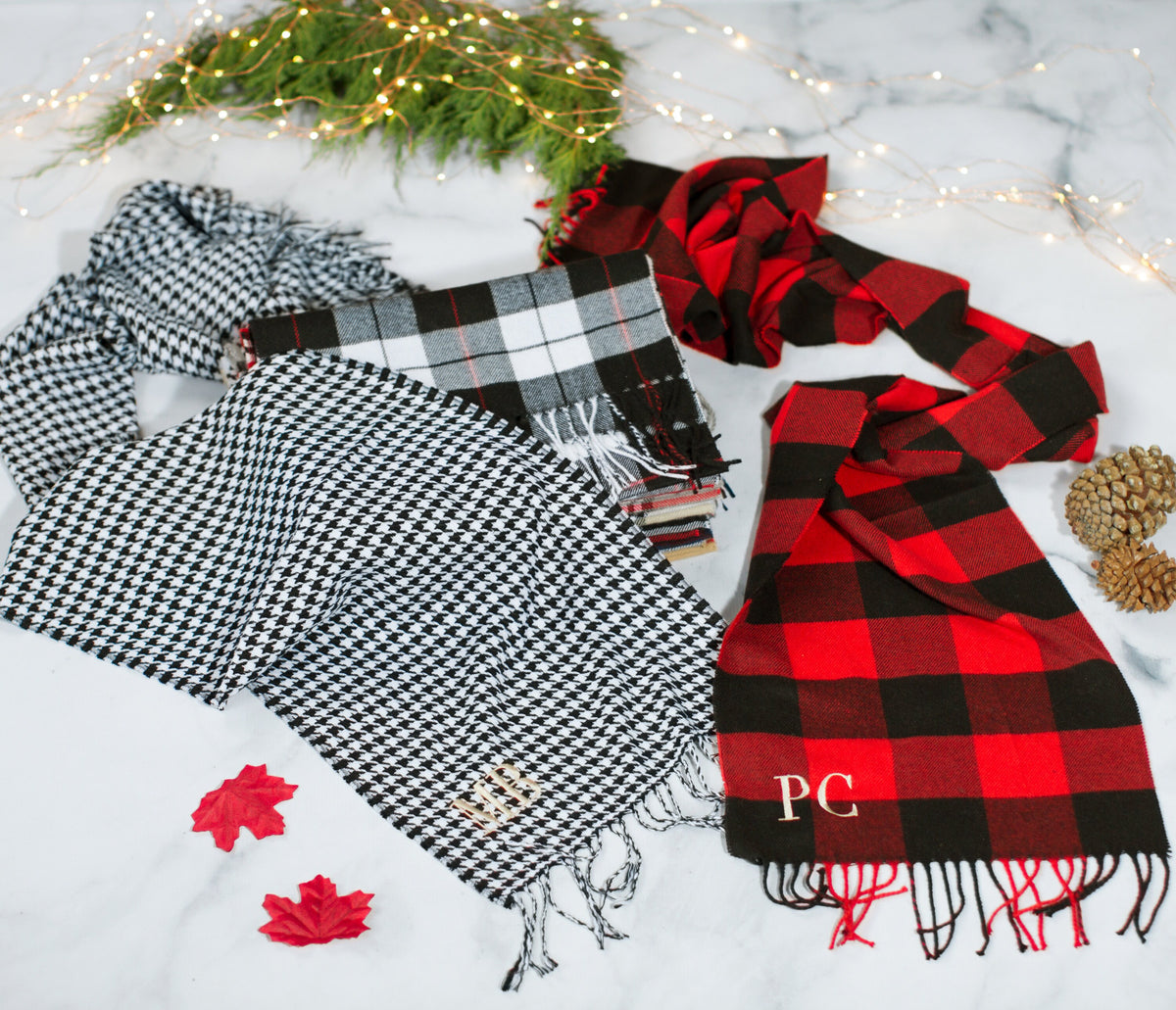 The Bonfire Plaid Scarf — personalized plaid scarf
