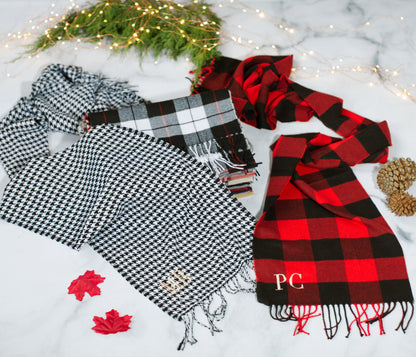 The Bonfire Plaid Scarf — personalized plaid scarf