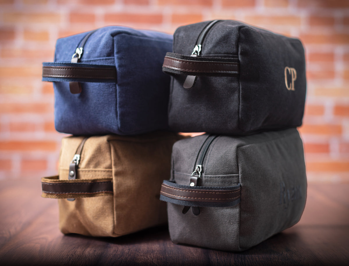 Pure Cotton Washed Canvas Dopp Kit