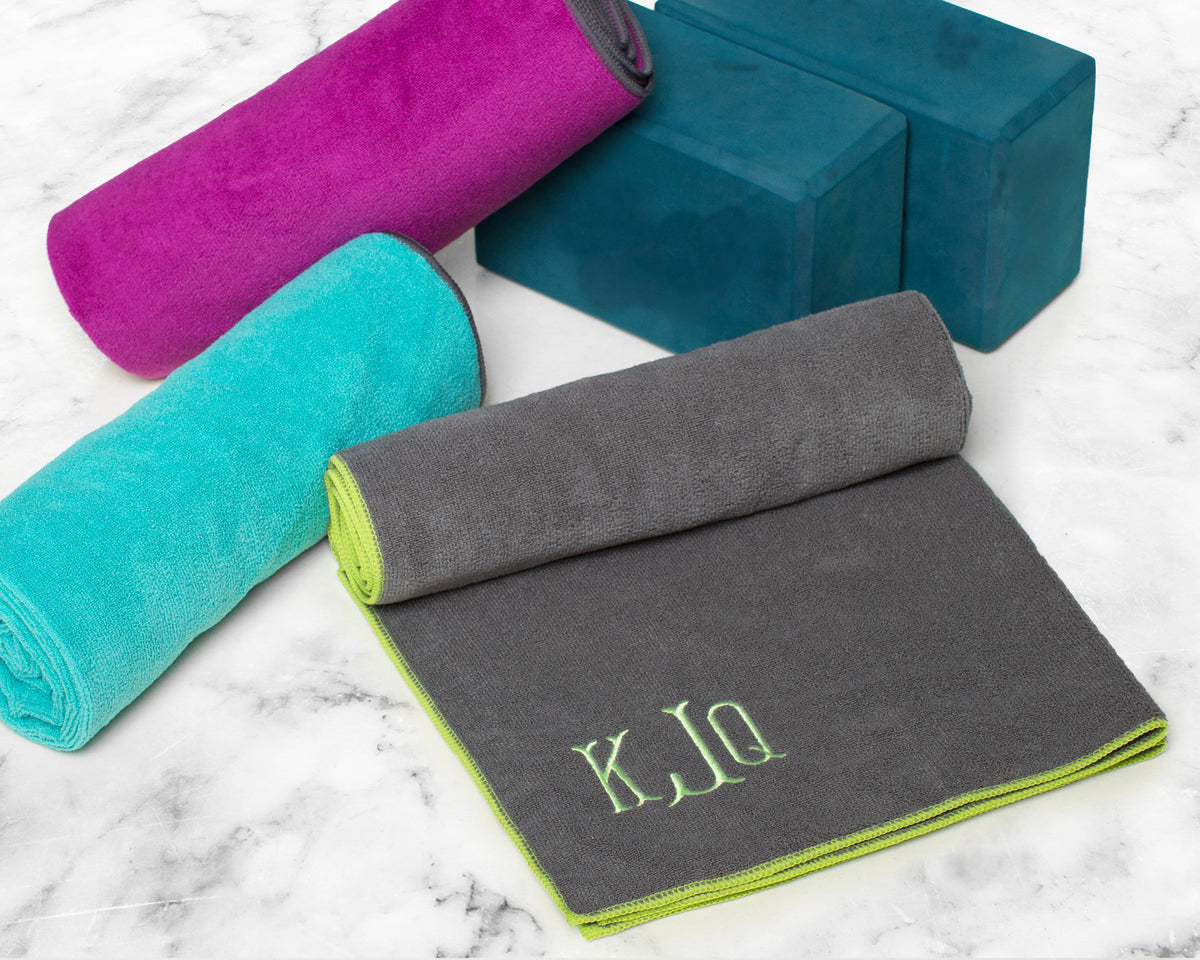 The Savasana Non-Slip Yoga Towel — personalized microfiber yoga towel