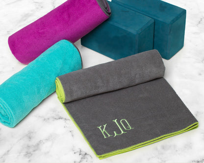 The Savasana Non-Slip Yoga Towel — personalized microfiber yoga towel