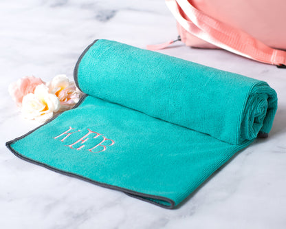 The Savasana Non-Slip Yoga Towel — personalized microfiber yoga towel