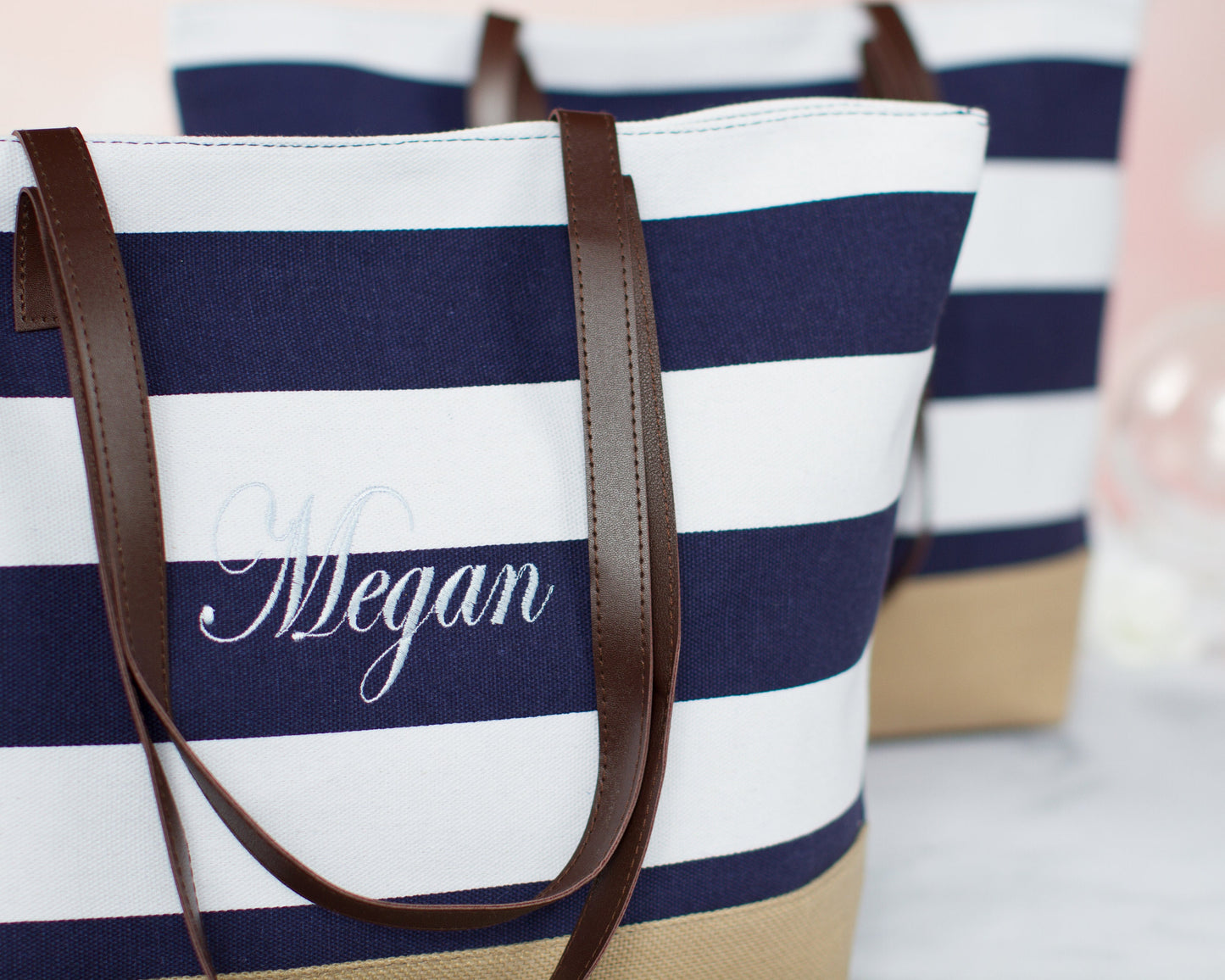 The Nautical Stripe Canvas Tote