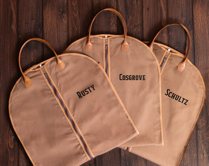 Custom Name Multi-Suit Canvas Suit Bag