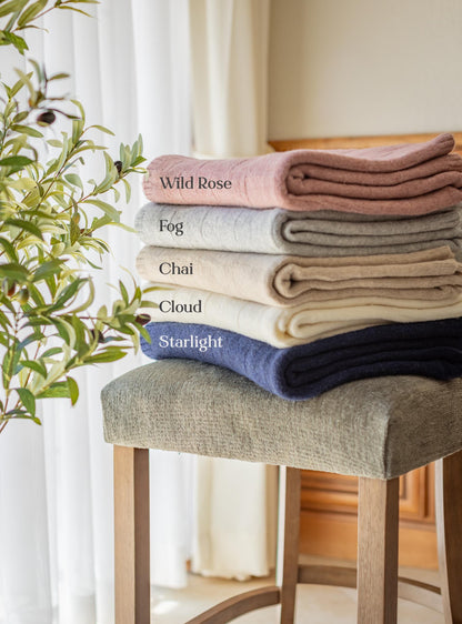 The Reading Nook Wool-Blend Throw — personalized wool-blend throw blanket