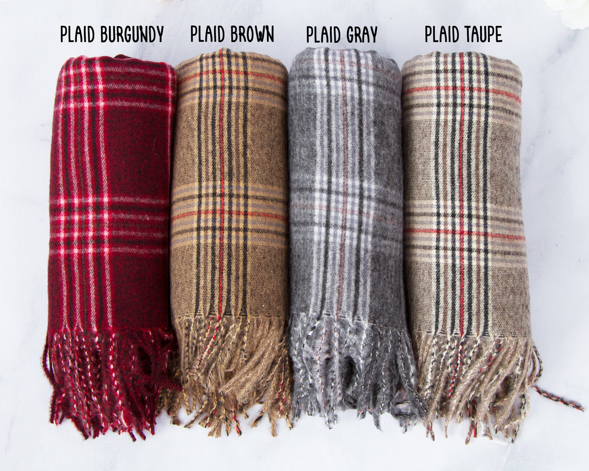 The First Frost Plush Pashmina Scarf — personalized plush pashmina scarf