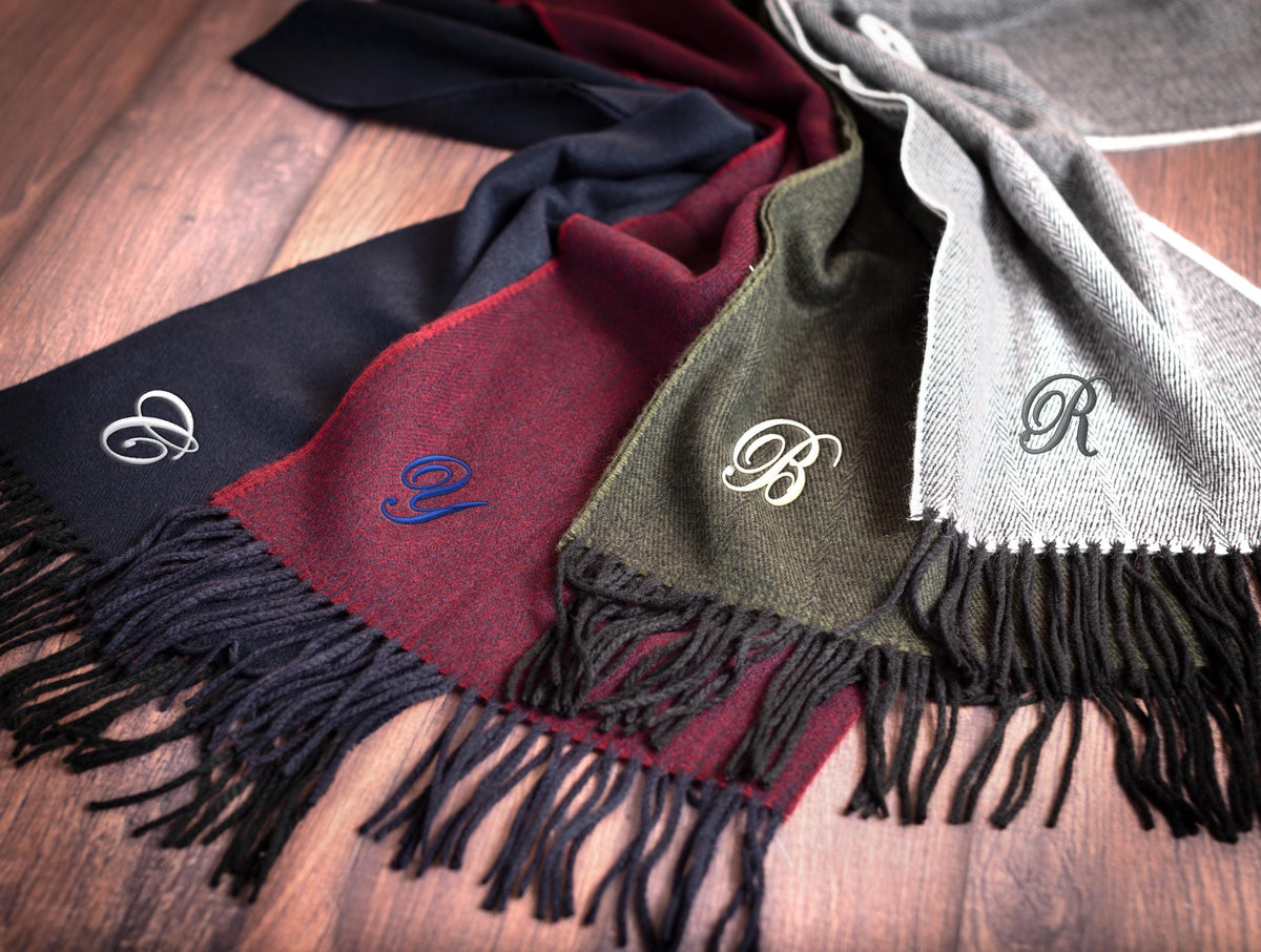 The Overcoat Men's Dress Scarf — personalized men's dress scarf